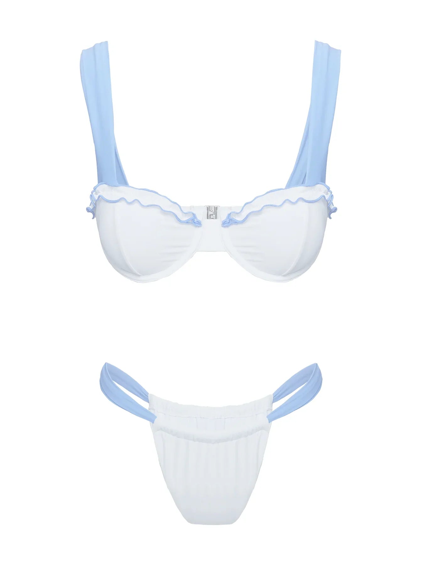 This Summer Underwire Bikini Top Blue White