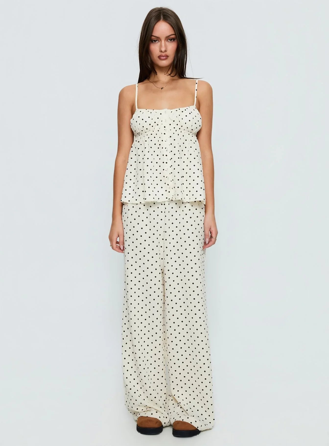 Cassini Set White Polka