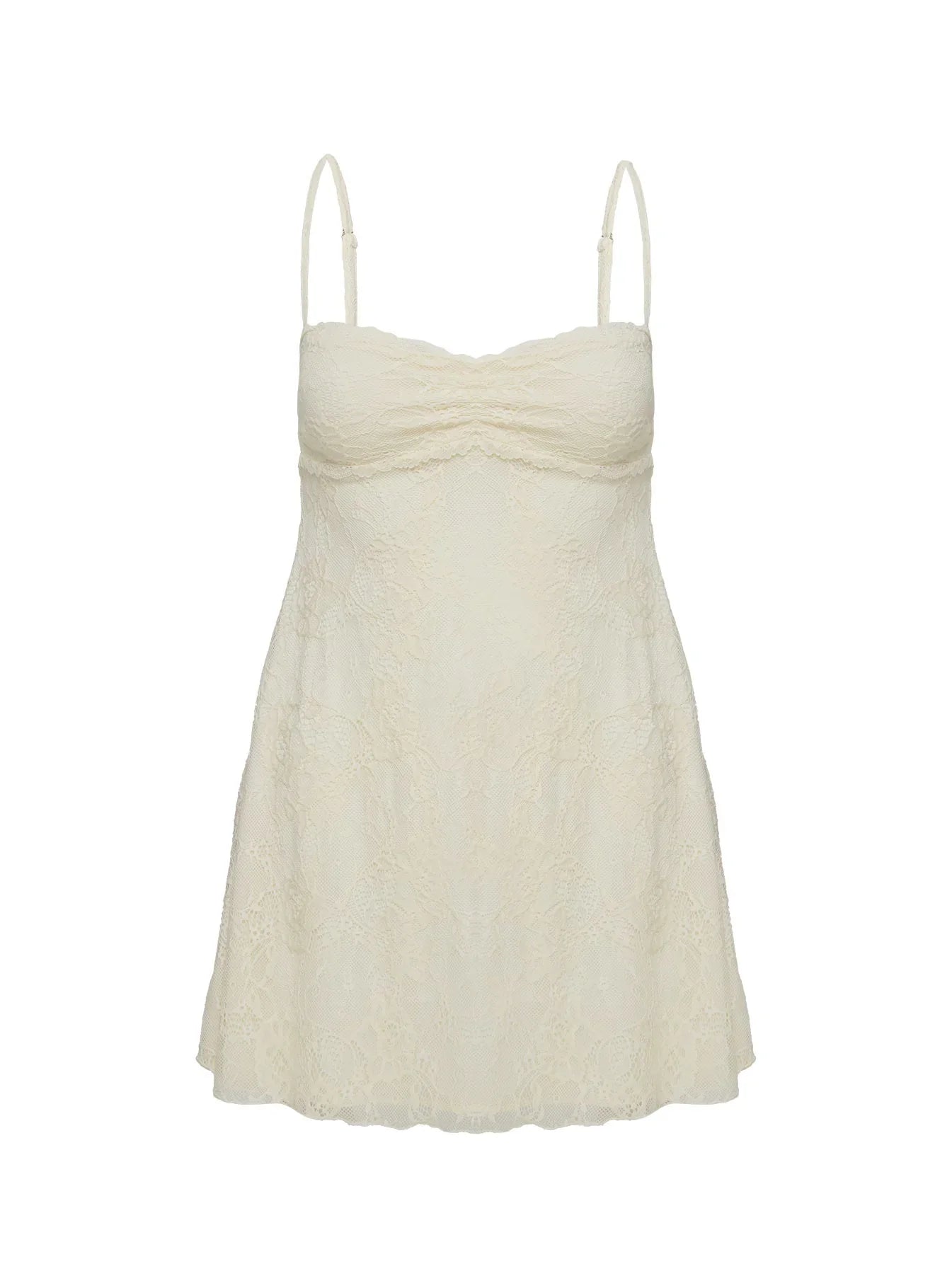 Cruel Summer Lace Mini Dress Cream
