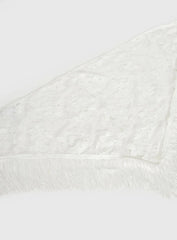 Elizebeth Tie Waist Tassel Belt White