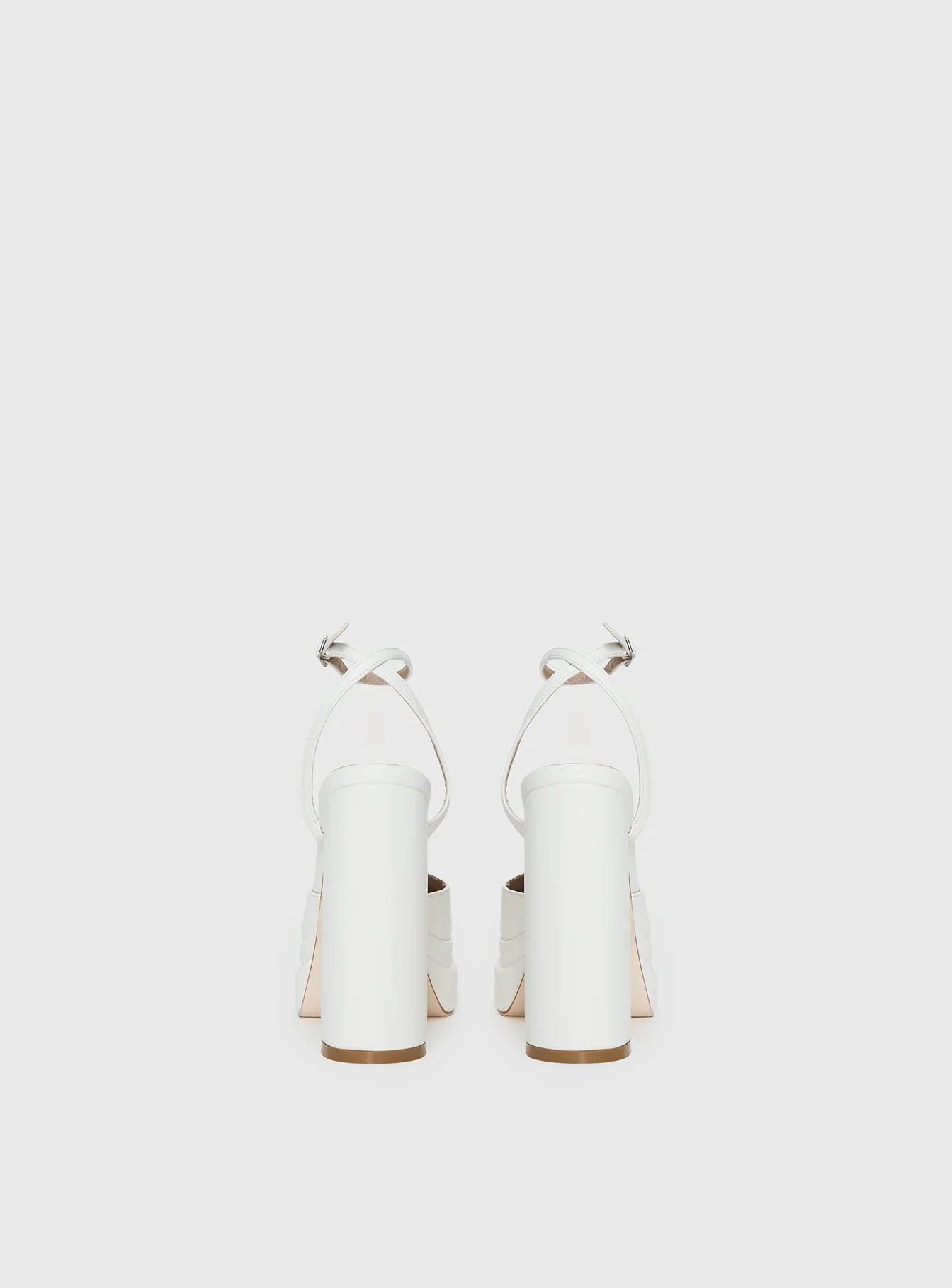 Alto Platform Heels Matte White