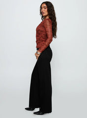 West End Girl Mid Rise Straight Leg Jeans Washed Black