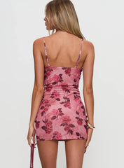 Claudelia Lace Mini Dress Floral