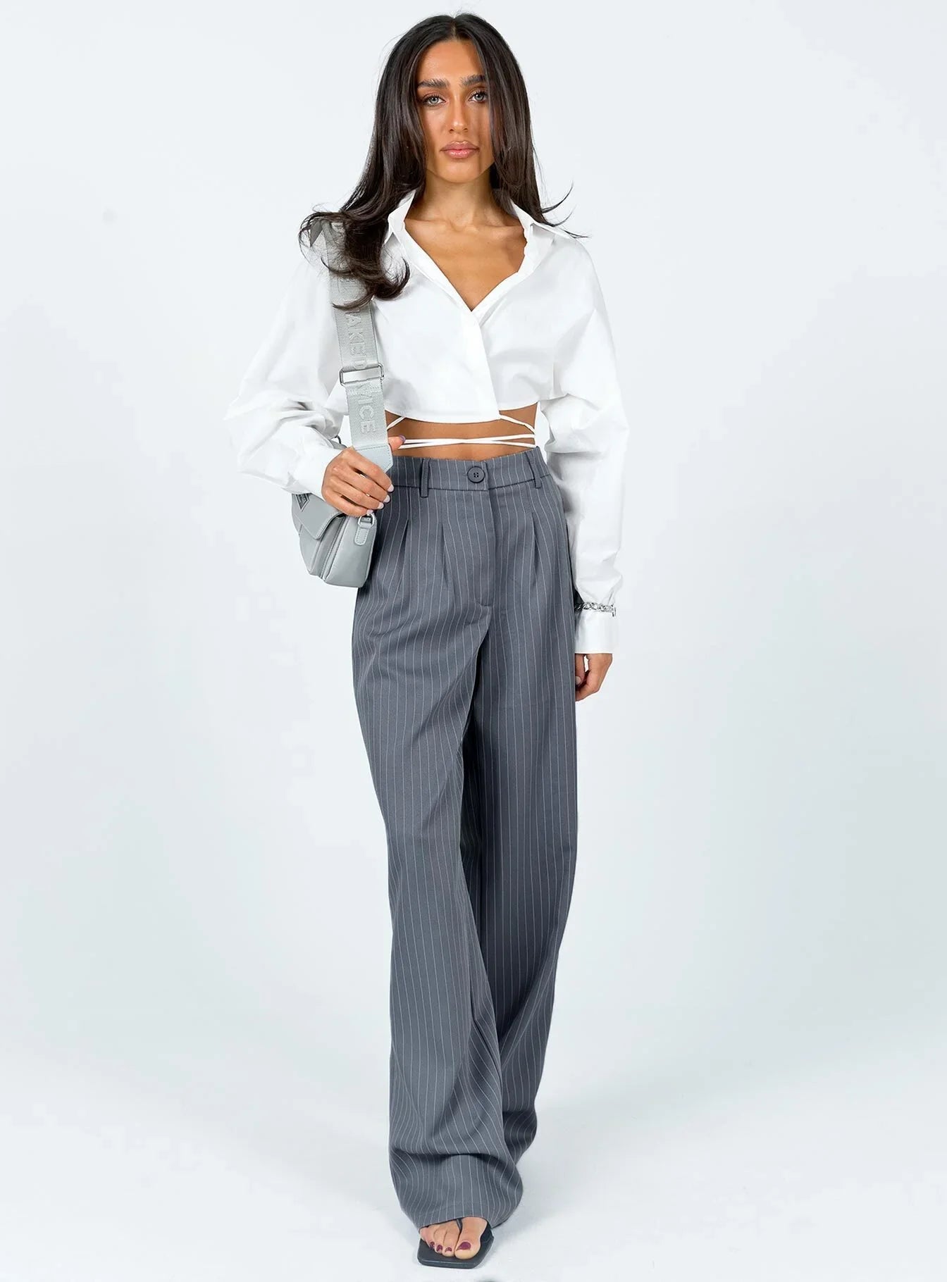 Archer Pants Pinstripe Grey