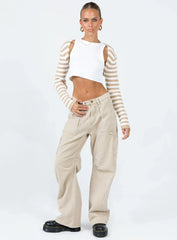 Aytan Bolero Sweater Beige White