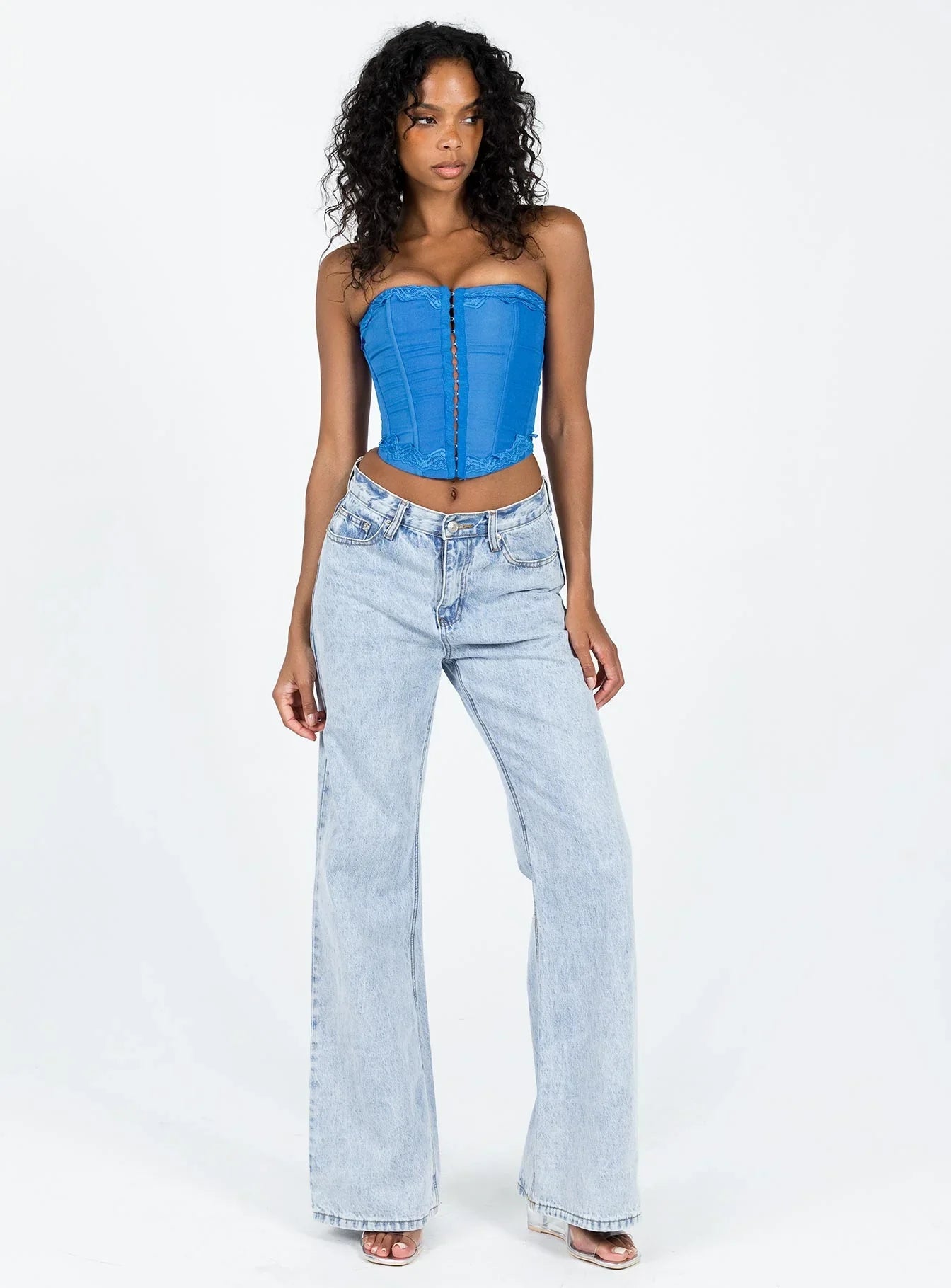 Yamie Bustier Top Blue