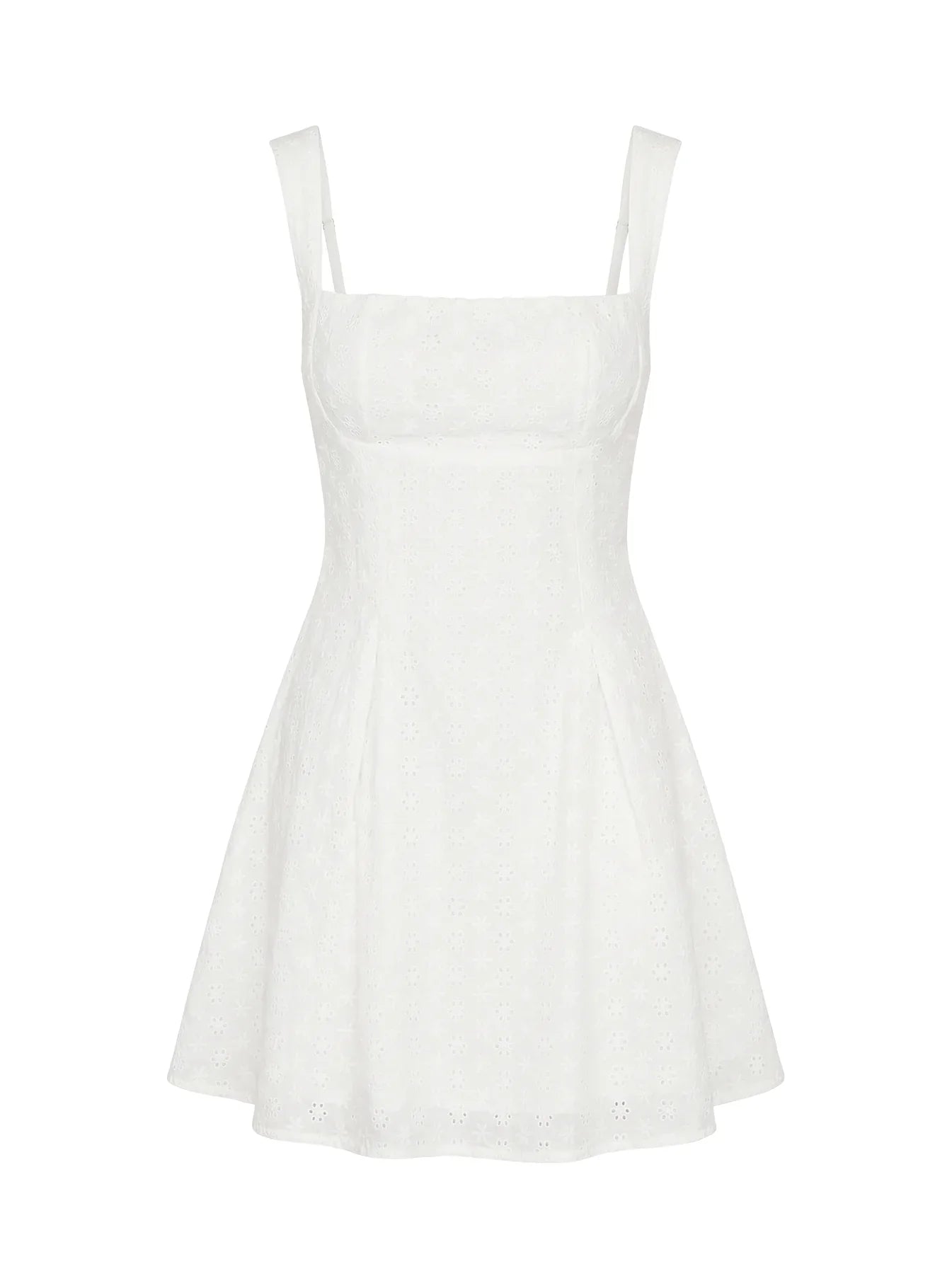 Xanthus Embroidered Mini Dress White