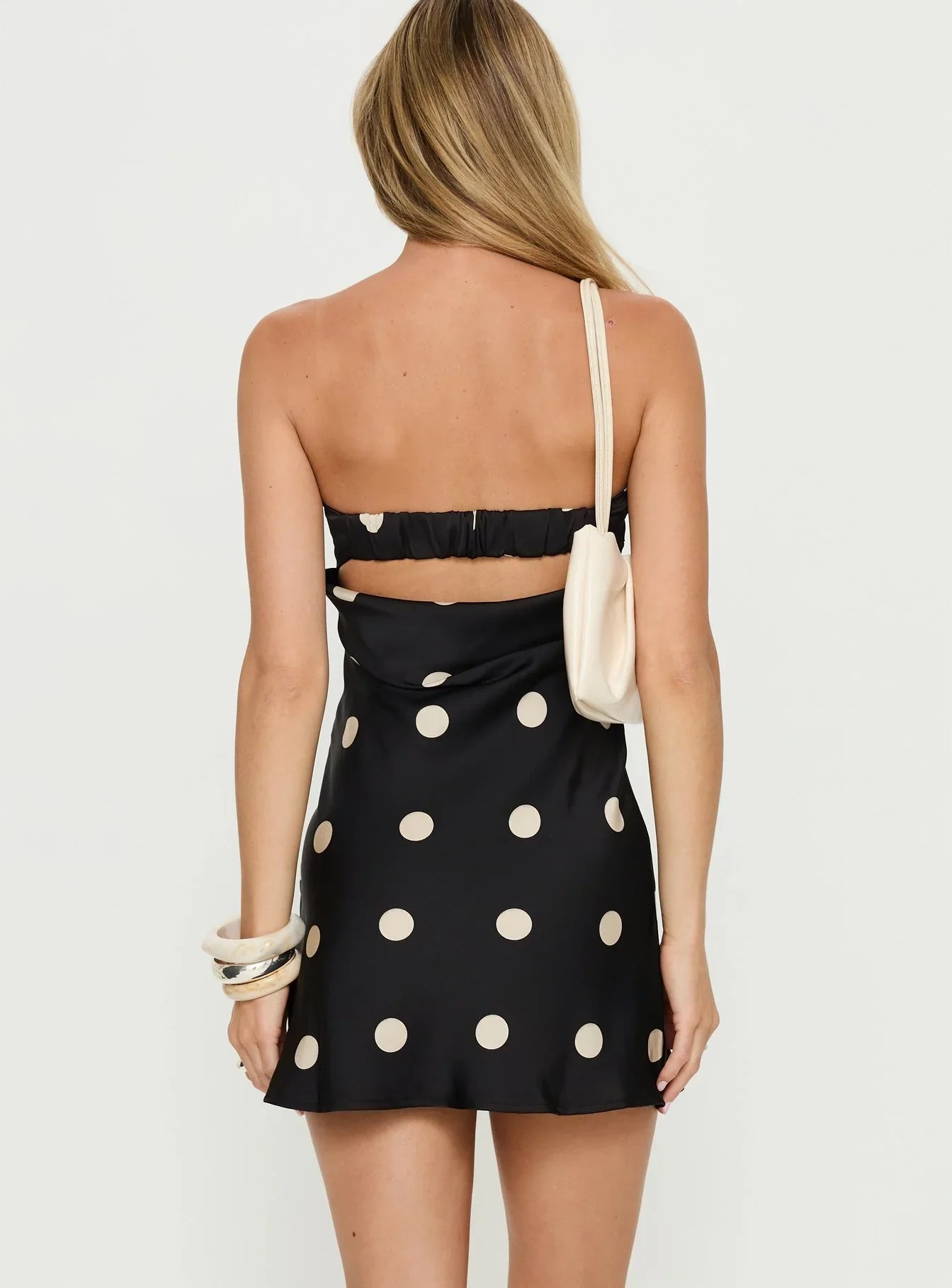 Phillipa Mini Dress Black White Polka Dot