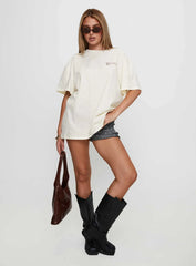 Princess Polly x Butterfly Foundation Charity Merch Oversized Tee Cream
