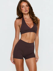 Final Form Active 4 Invisible Scrunch Shorts Brown