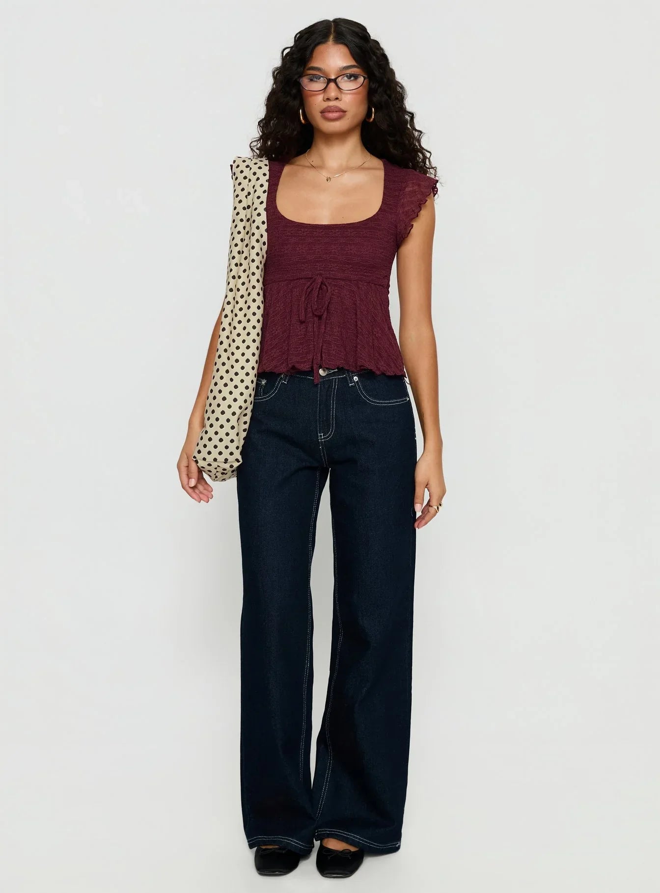 Auroraah Frill Top Cherry