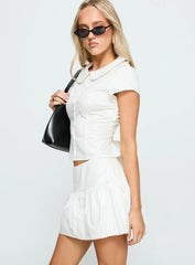 Sweet Treat Button Up Set White