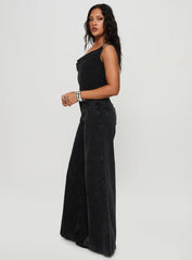 Toby Low Rise Baggy Jeans Charcoal