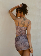 Eustacia Mini Skirt Leopard