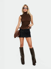 Darbi Denim Mini Skort Raw Denim