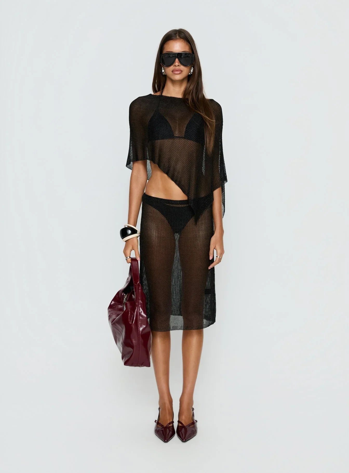 Luminous Midi Skirt Black