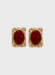 Jaquetta Earrings Red Gold