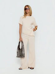 Amelise Knit Poncho Beige