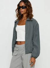 Donetta Collared Jacket Charcoal