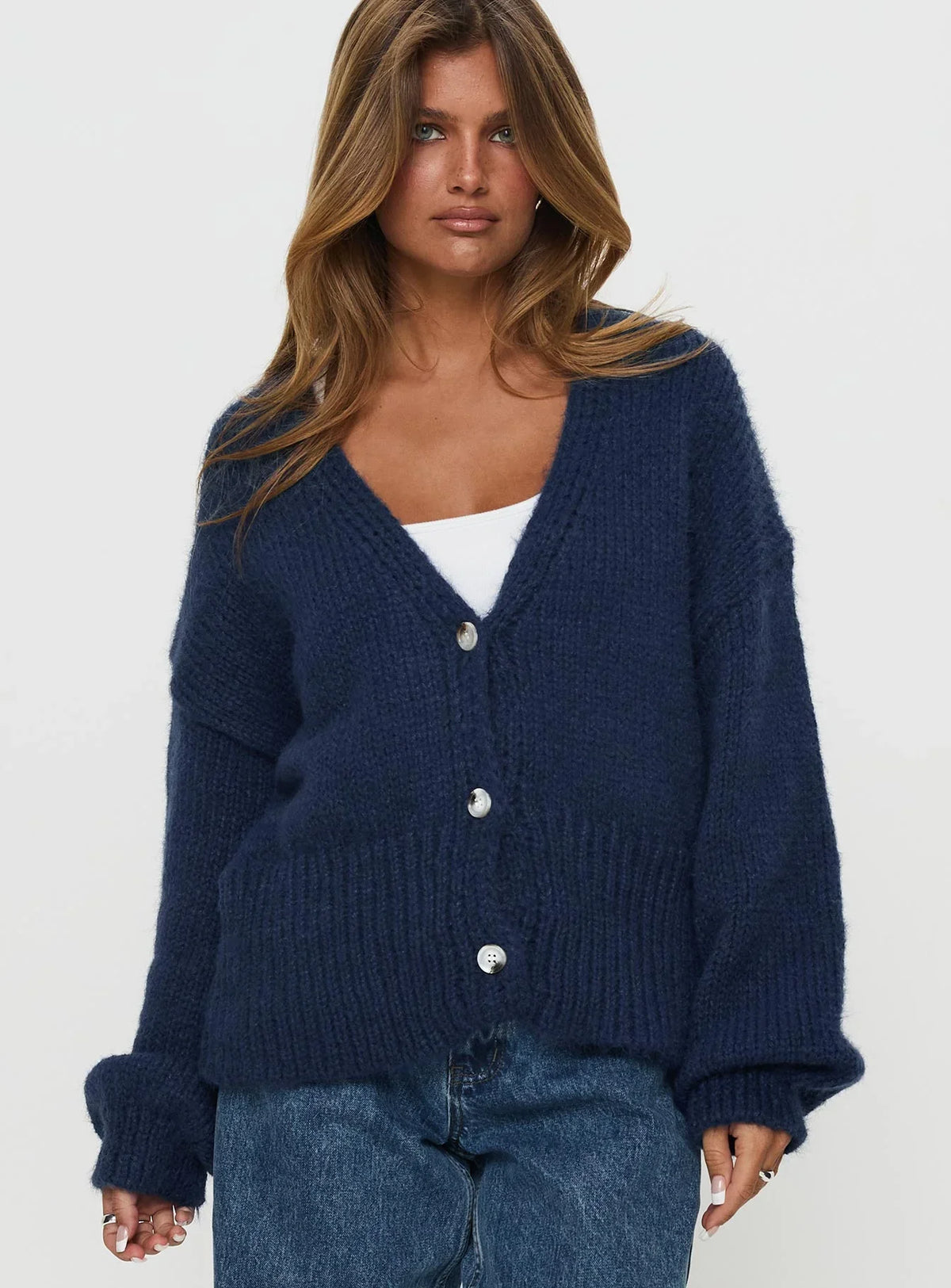 Yasmyn Knit Cardigan Royal Blue