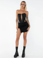 Bold Move Mini Skirt Black Tall