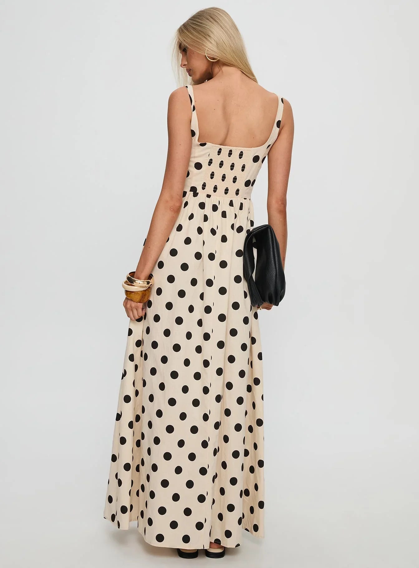 Cartmel Maxi Dress Cream Polka Dot
