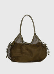 Isolda Mesh Tote Bag Khaki