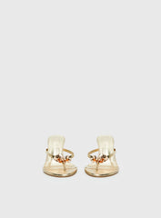 Billini Dalella Thong Heels Gold Metallic
