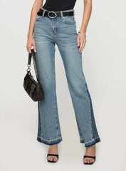 Farleigh High Rise Flared Jeans Blue