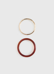Rhi Rhi Diamante Resin Cuff Pack Brown Gold