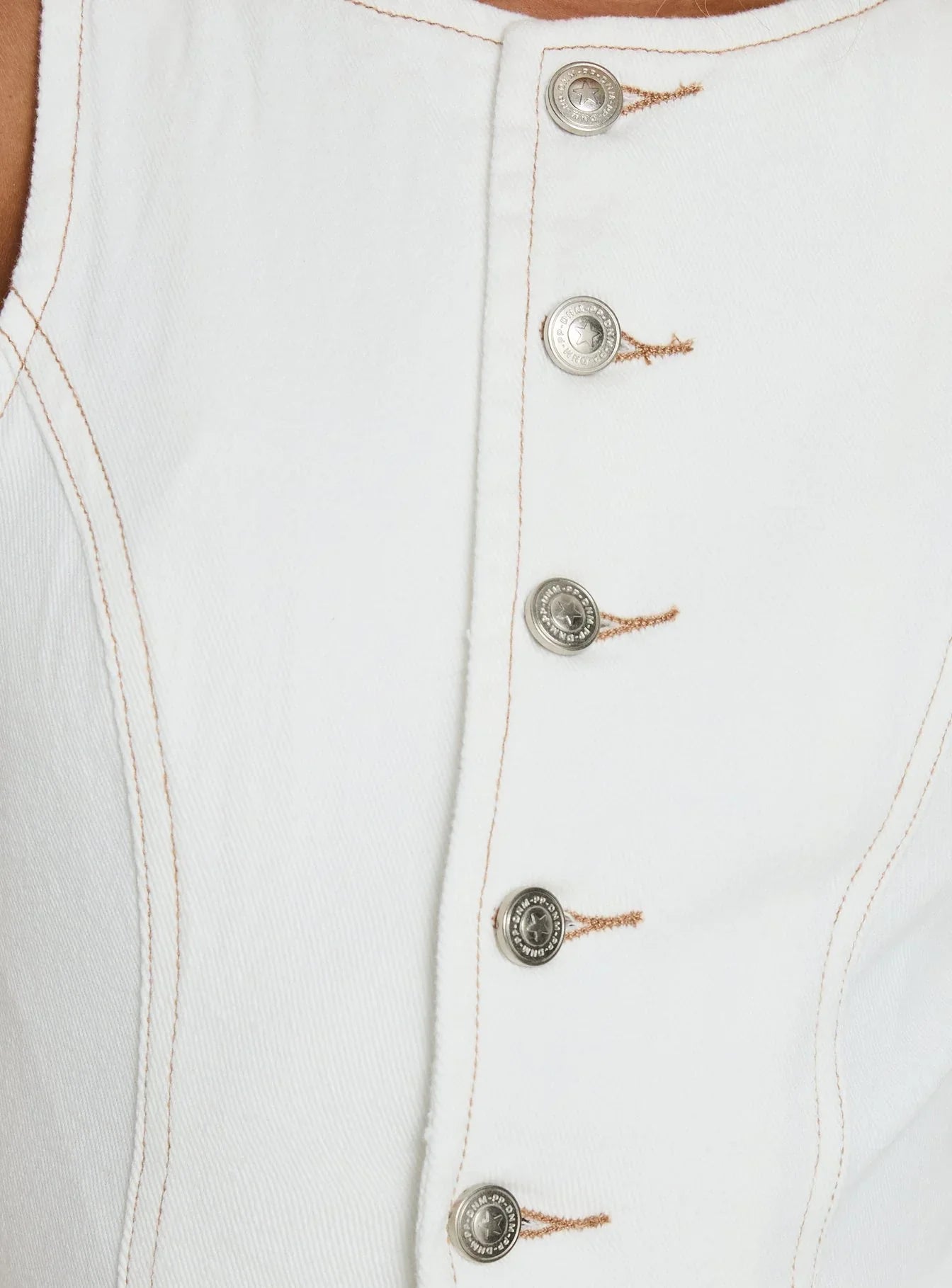 Yumiko Denim Romper White