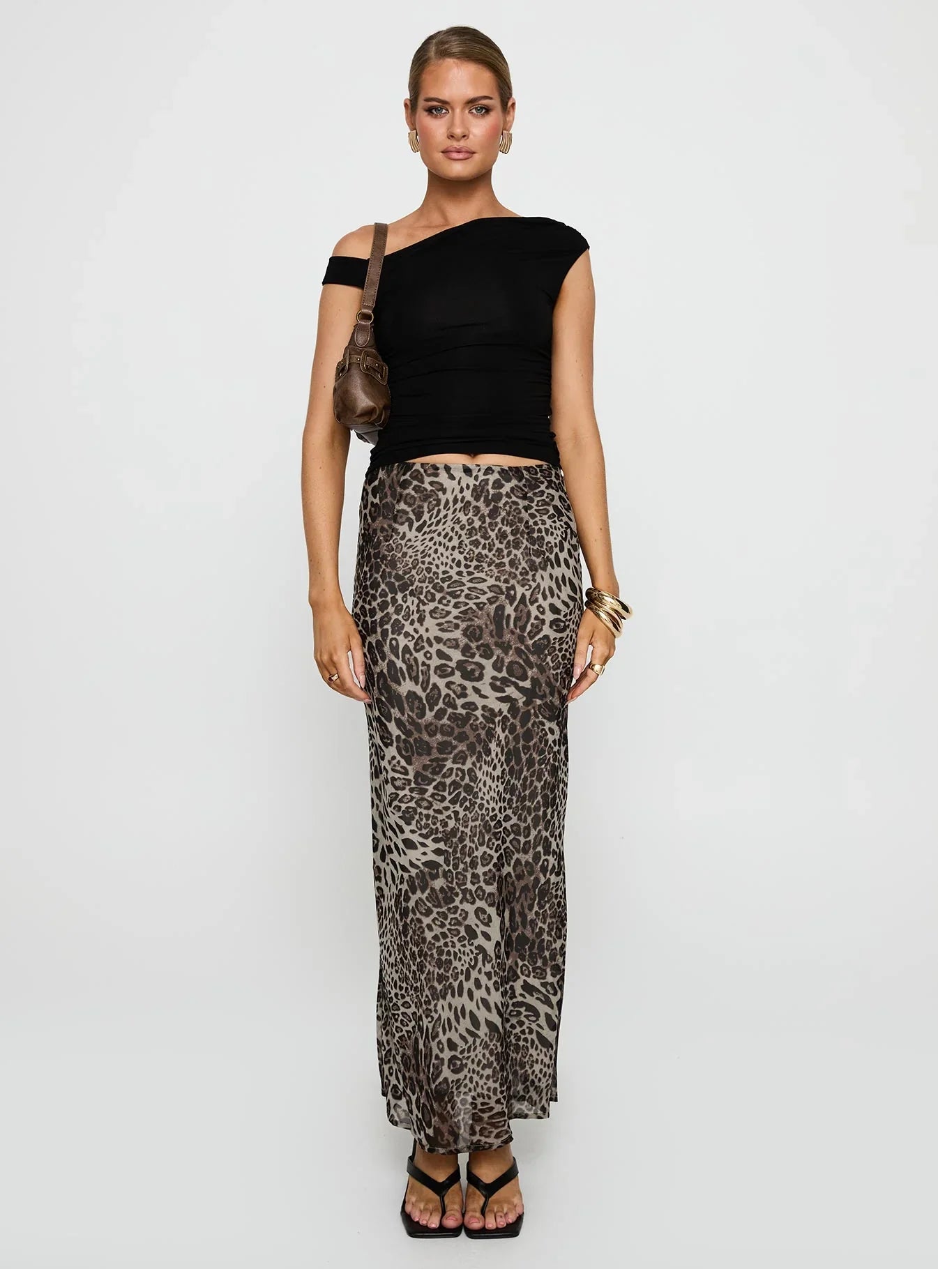 Manda Maxi Skirt Leopard