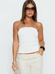 Aubrialla Strapless Top White