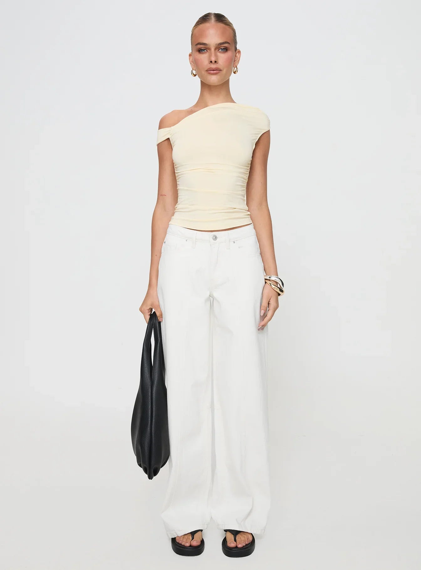 Lando Low Rise Straight Leg Jeans White