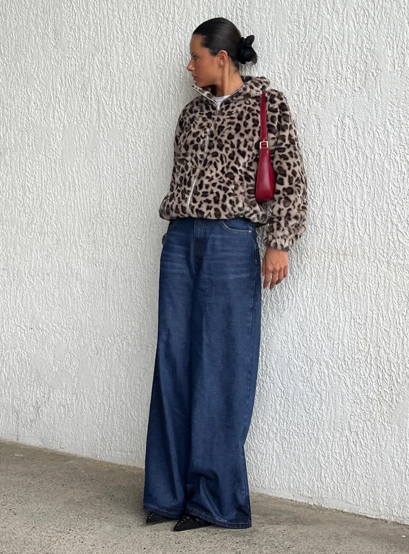 Naylor Mid Rise Wide Leg Jeans Mid Blue Denim Tall