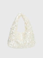 Midnights Sequin Shoulder Bag White