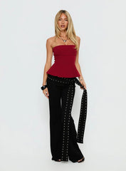 Baudelaire Strapless Corset Red