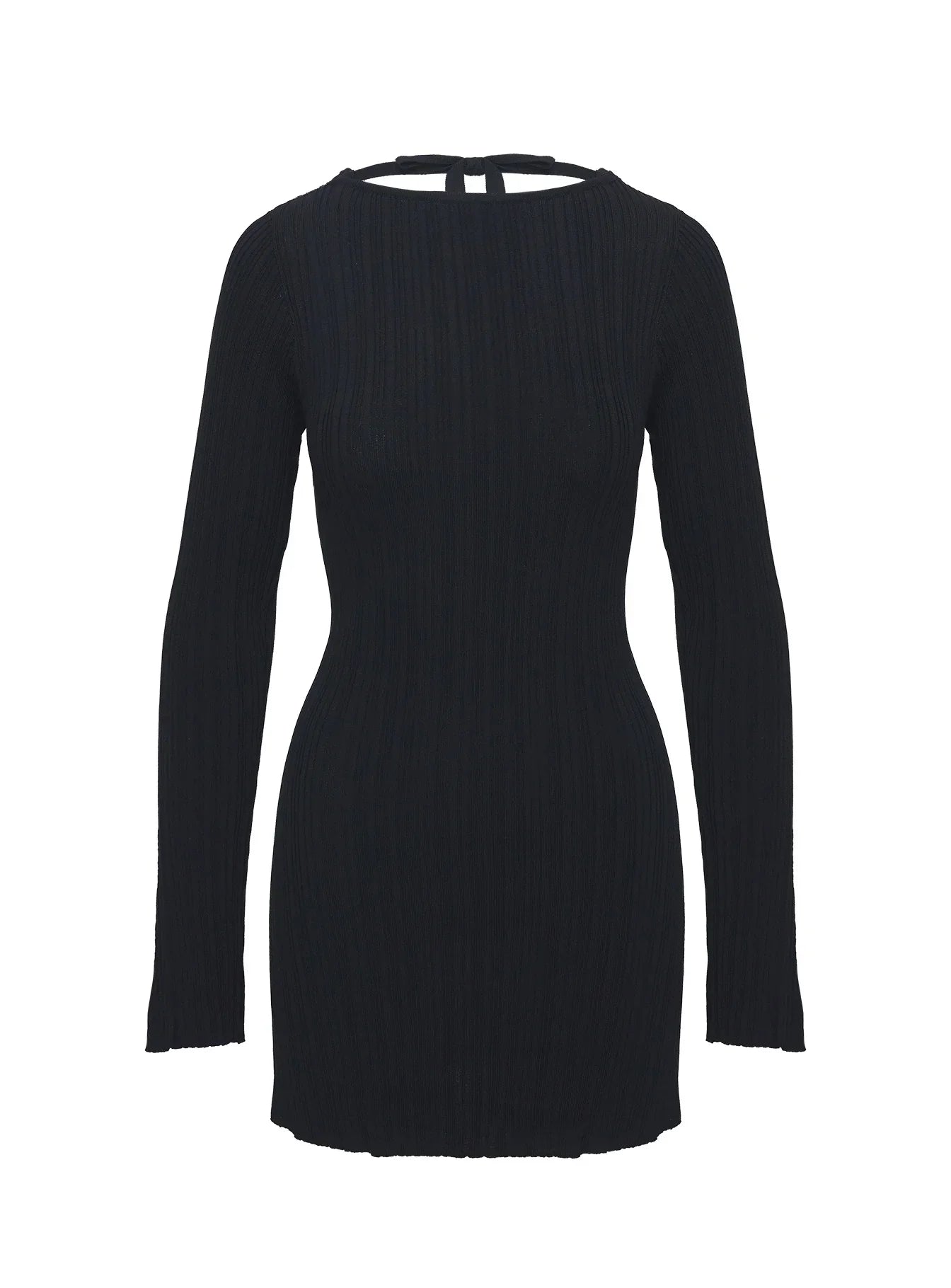 Mayok Long Sleeve Mini Dress Black