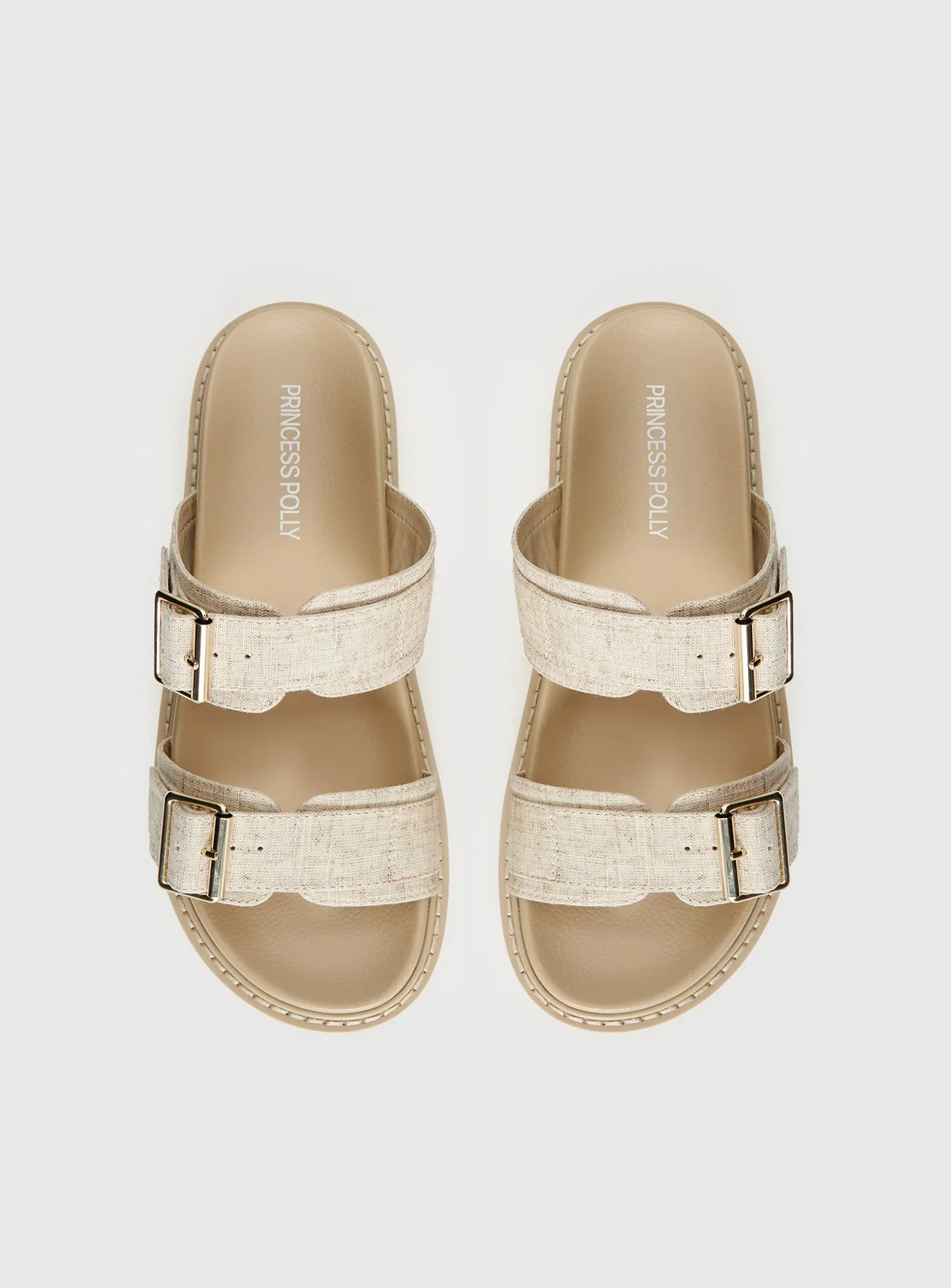 Roxxie Sandals Beige Linen