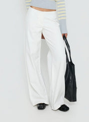 Hereos Mid Rise Baggy Leg Jeans White