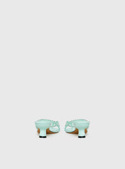 Little Italy Diamante Detail Thong Heels Aqua