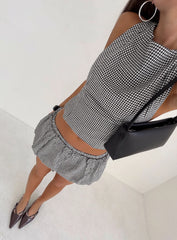 More My Jam Bubble Hem Set Black White